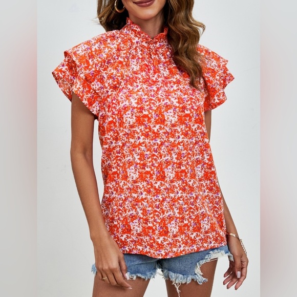 Whispering Winds Womens Short Sleeve Blouses - Picture 3 of 7